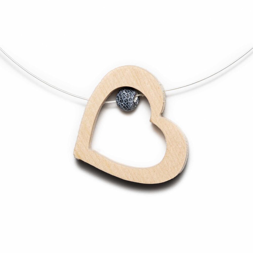 Halskette Pia Mit Marmoriertem Onyx - Herze Die Welt!