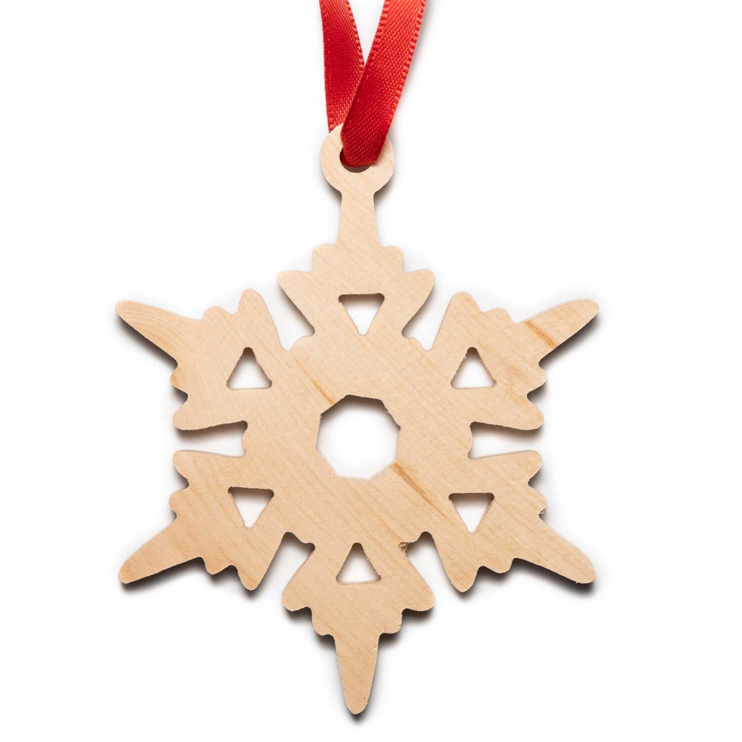 Weihnachtliche Deko - Schneeflocke aus Zirbenholz