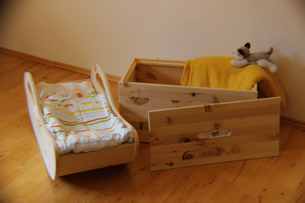 Babywiege Julia Set aus Zirbenholz - Image 3